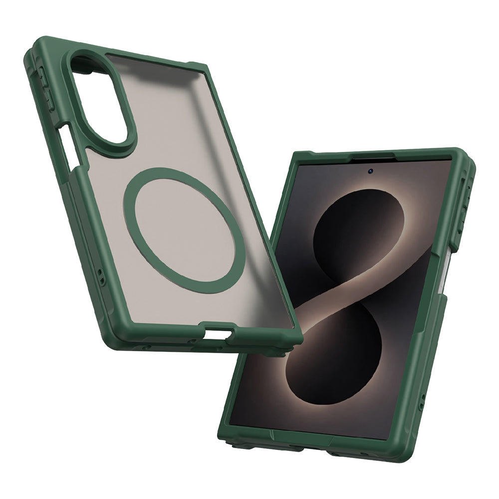 Funda MagSafe para Samsung Galaxy Z Fold8 F971, Techsuit, HaloFrost II, Verde