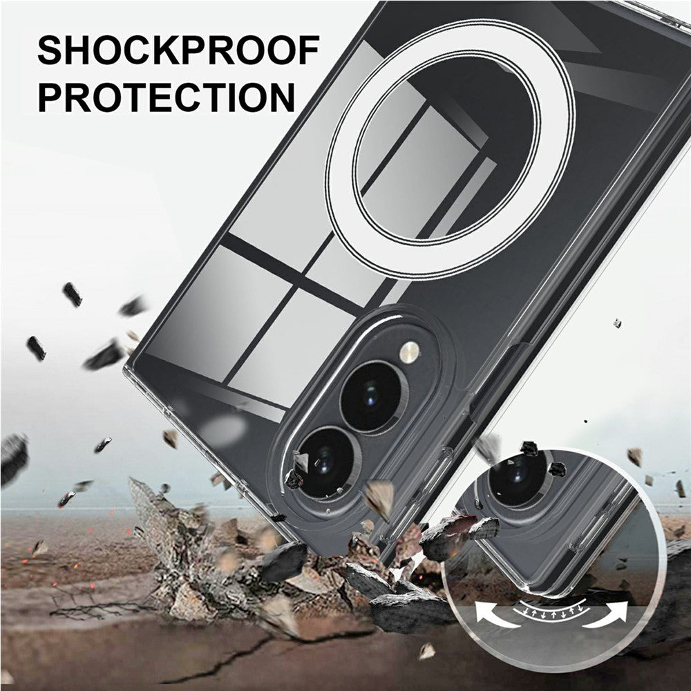 Funda MagSafe para Samsung Galaxy Z Fold8 F971, Techsuit, Pro, Transparente