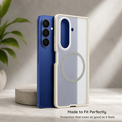 Funda MagSafe para Samsung Galaxy Z Fold8 F976, Blueo, Skin Friendly Anti-Caídas, Gris