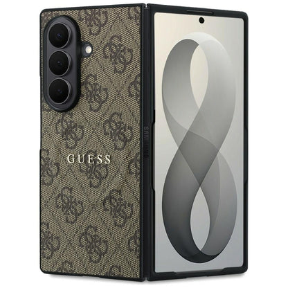 Funda MagSafe para Samsung Galaxy Z Fold8 Ultra F976, Guess, 4G Leather Classic, Marrón