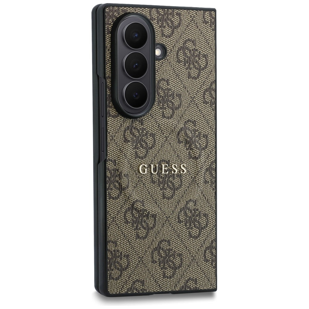 Funda MagSafe para Samsung Galaxy Z Fold8 Ultra F976, Guess, 4G Leather Classic, Marrón