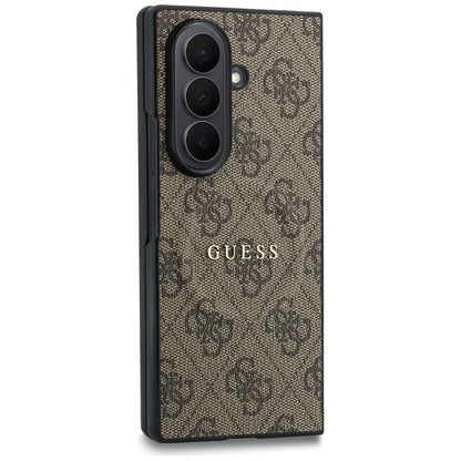 Funda MagSafe para Samsung Galaxy Z Fold8 Ultra F976, Guess, 4G Leather Classic, Marrón