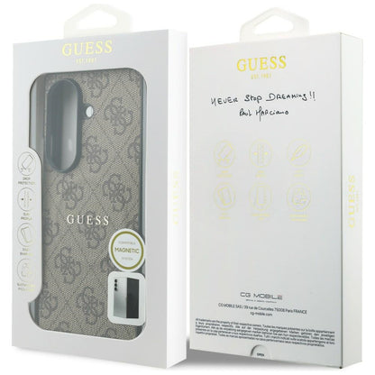 Funda MagSafe para Samsung Galaxy Z Fold8 Ultra F976, Guess, 4G Leather Classic, Marrón