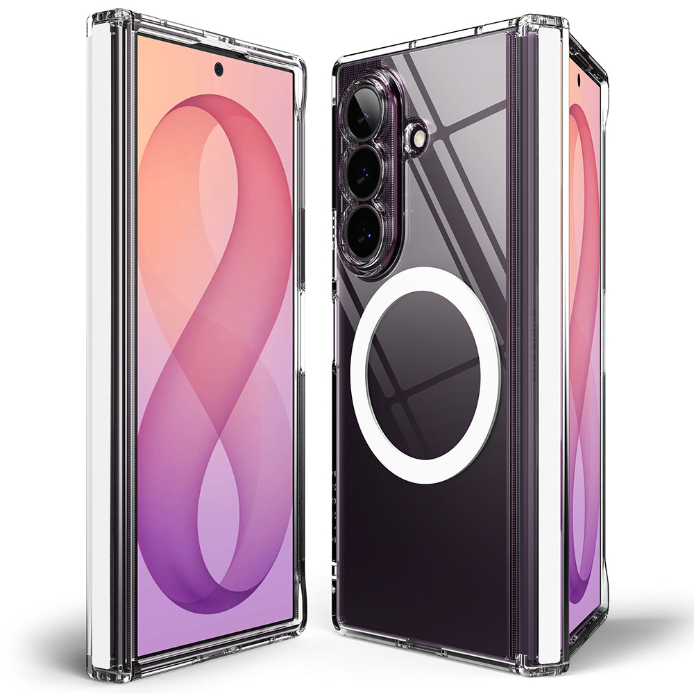 Funda MagSafe para Samsung Galaxy Z Fold8 Ultra F976, Ringke, Fusion Flap, Transparente