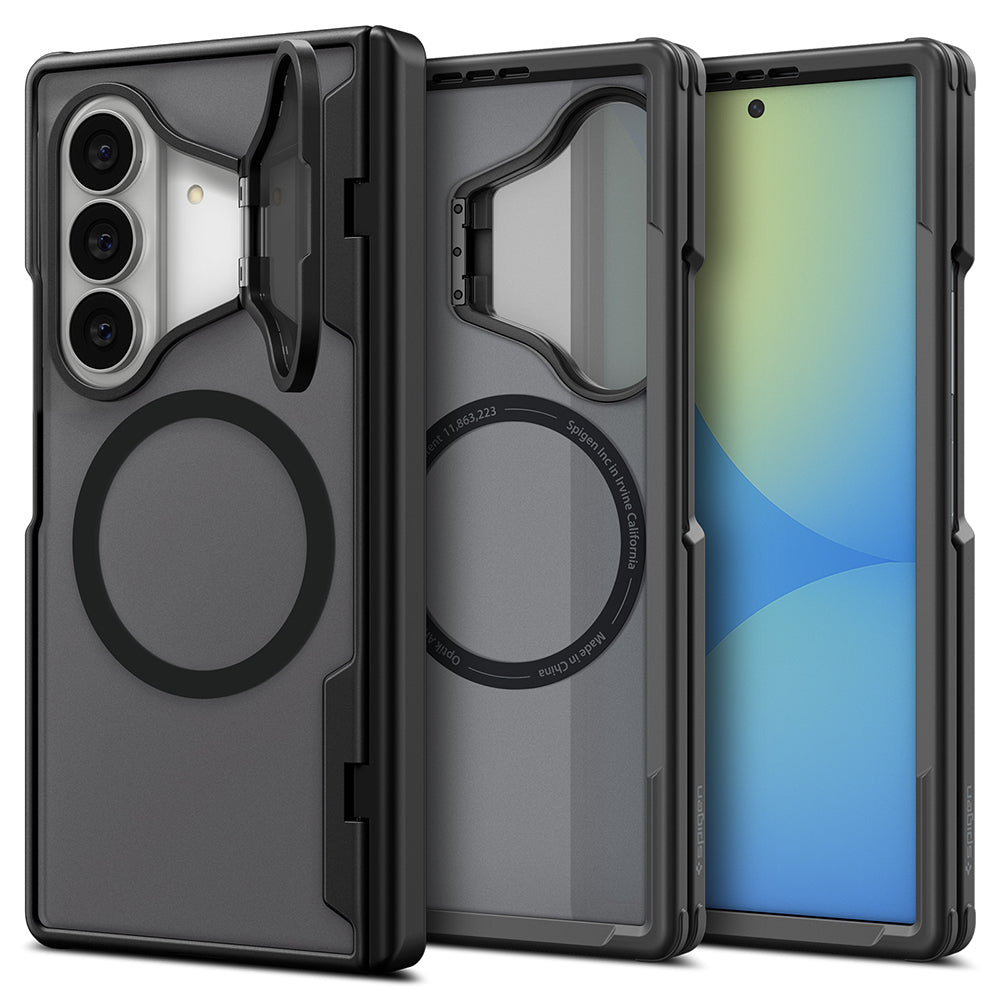 Funda MagSafe para Samsung Galaxy Z Fold8 Ultra F976, Spigen, Optik Armor Pro, Negra ACS11500