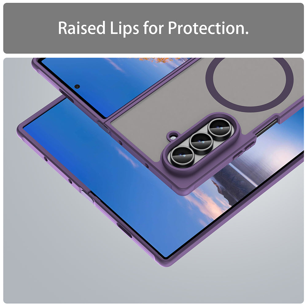Funda MagSafe para Samsung Galaxy Z Fold8 Ultra F976, Techsuit, HaloFrost II, Morado
