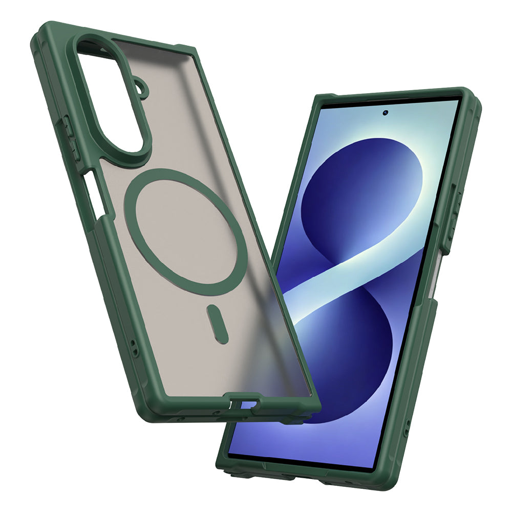 Funda MagSafe para Samsung Galaxy Z Fold8 Ultra F976, Techsuit, HaloFrost II, Verde