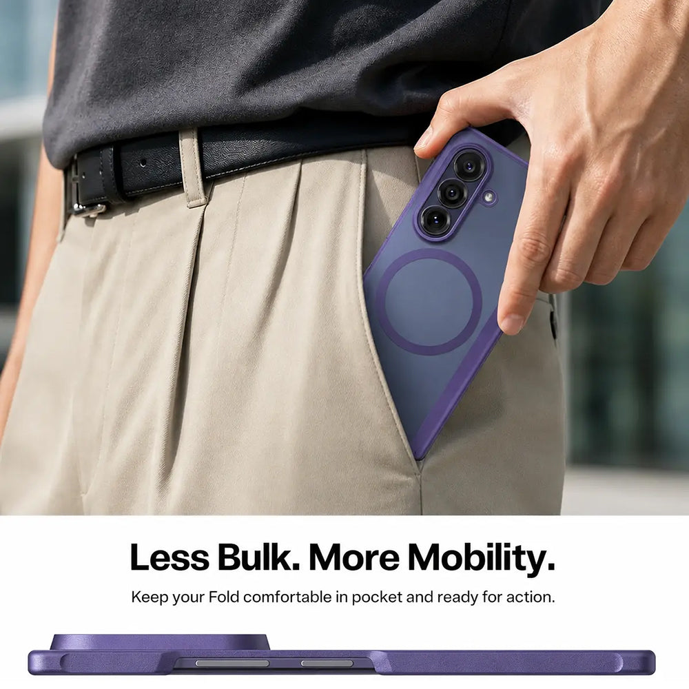 Funda MagSafe para Samsung Galaxy Z Fold8 Ultra F976, Torras, Guardian, Morado Oscuro
