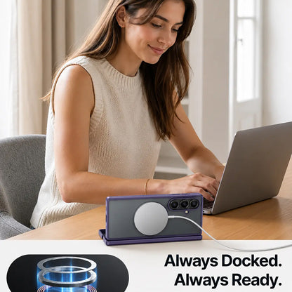 Funda MagSafe para Samsung Galaxy Z Fold8 Ultra F976, Torras, Guardian, Morado Oscuro