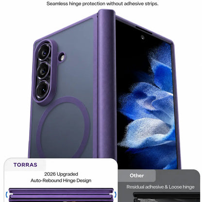 Funda MagSafe para Samsung Galaxy Z Fold8 Ultra F976, Torras, Guardian, Morado Oscuro