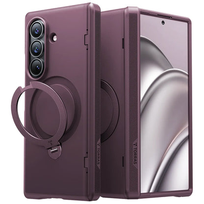 Funda MagSafe para Samsung Galaxy Z Fold8 Ultra F976, Torras, Ostand Q3 Spin, Morado