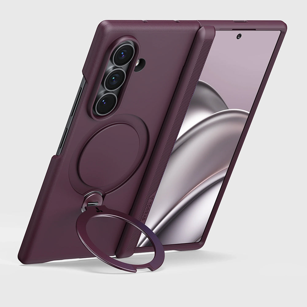 Funda MagSafe para Samsung Galaxy Z Fold8 Ultra F976, Torras, Ostand Q3 Spin, Morado