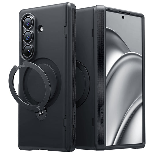 Funda MagSafe para Samsung Galaxy Z Fold8 Ultra F976, Torras, Ostand Q3 Spin, Negra