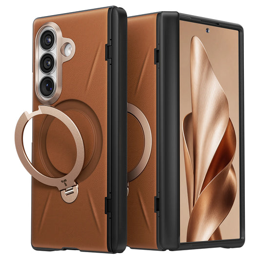 Funda MagSafe para Samsung Galaxy Z Fold8 Ultra F976, Torras, QPRO Leather, Marrón