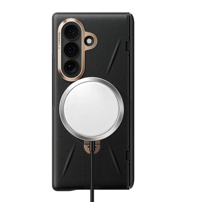 Funda MagSafe para Samsung Galaxy Z Fold8 Ultra F976, Torras, QPRO Leather, Negra
