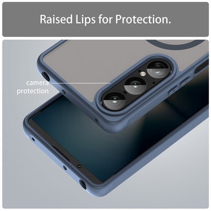 Funda MagSafe para Sony Xperia 1 VII, Techsuit, HaloFrost II, Azul Marino