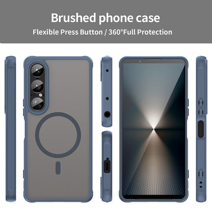 Funda MagSafe para Sony Xperia 1 VII, Techsuit, HaloFrost II, Azul Marino