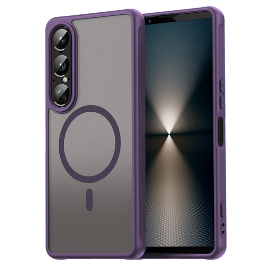 Funda MagSafe para Sony Xperia 1 VII, Techsuit, HaloFrost II, Morado