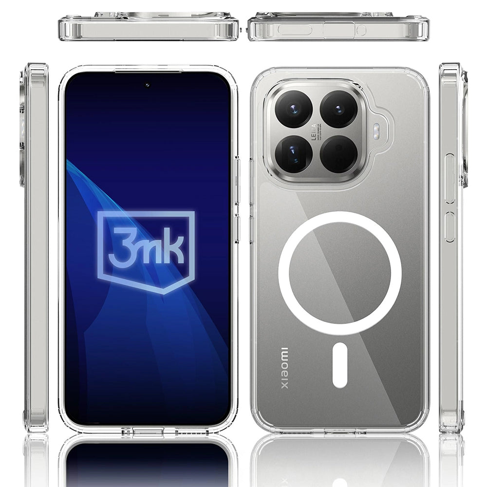 Funda MagSafe para Xiaomi 15T Pro, 3MK, Armor MagCase, Transparente