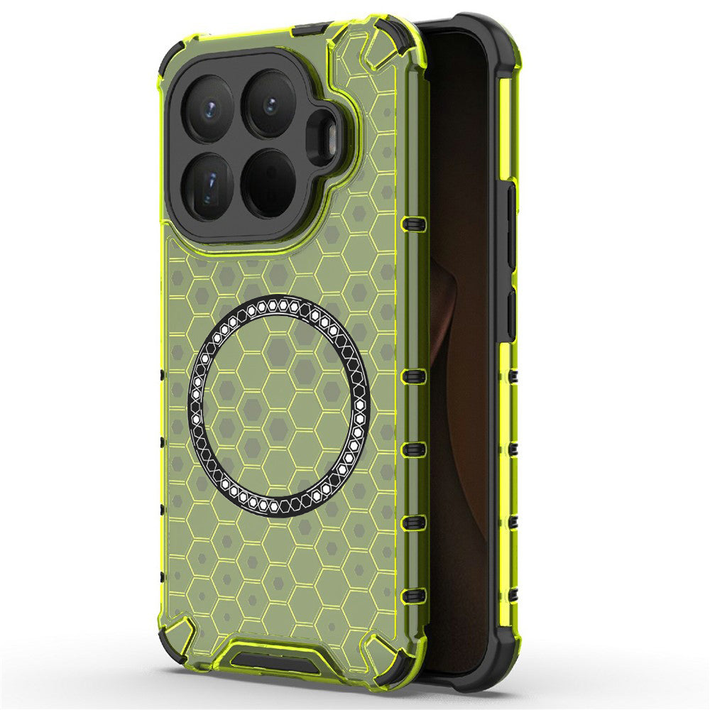 Funda MagSafe para Xiaomi 15T Pro, Techsuit, HoneyComb Shield, Verde