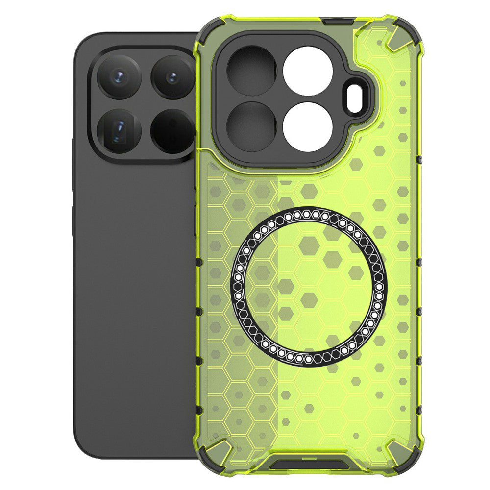 Funda MagSafe para Xiaomi 15T Pro, Techsuit, HoneyComb Shield, Verde