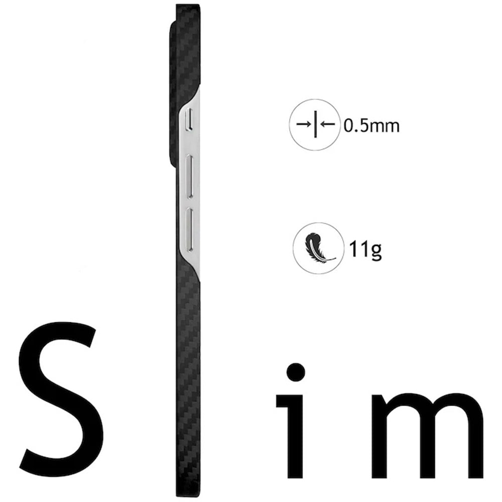 Funda MagSafe para Xiaomi 17 Ultra, Techsuit, Fibra de Aramida, Negra