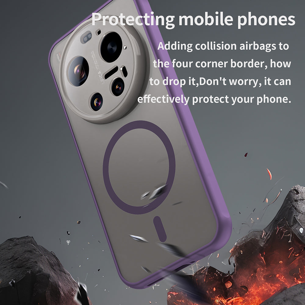 Funda MagSafe para Xiaomi 17 Ultra, Techsuit, HaloFrost II, Morado