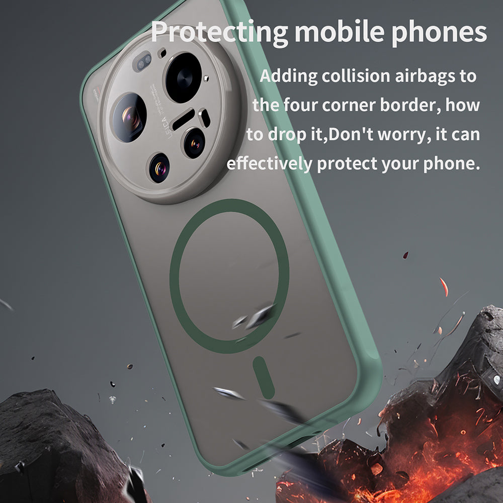 Funda MagSafe para Xiaomi 17 Ultra, Techsuit, HaloFrost II, Verde