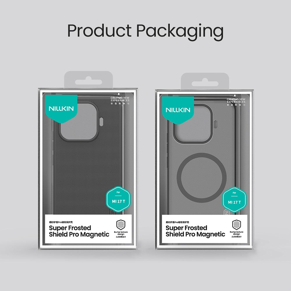 Funda MagSafe para Xiaomi 17T, Nillkin, Super Shield Pro, Negra Transparente