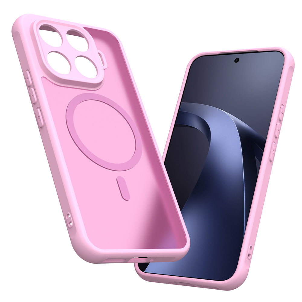 Funda MagSafe para Xiaomi 17T Pro, Techsuit, HaloFrost II, Rosa