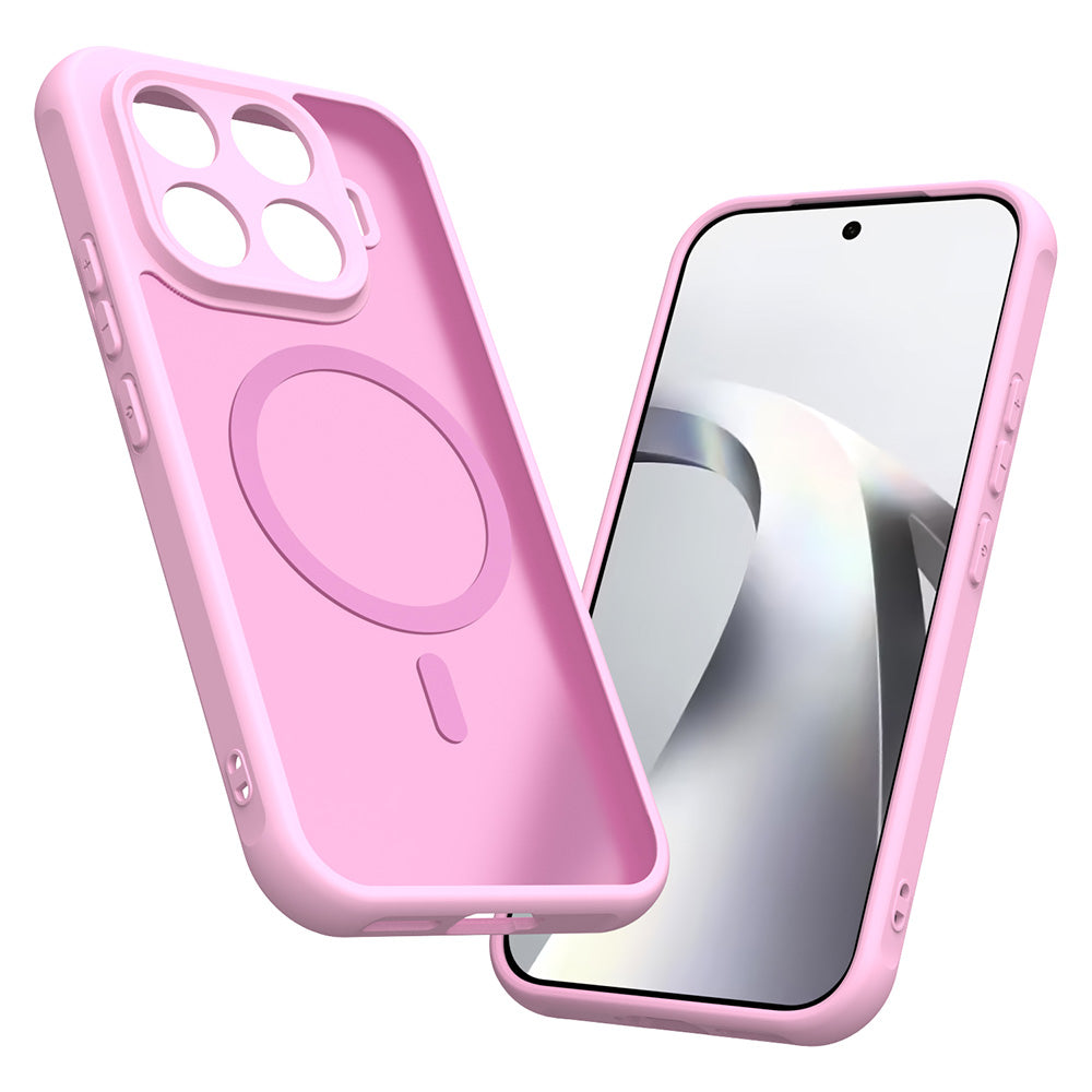 Funda MagSafe para Xiaomi 17T, Techsuit, HaloFrost II, Rosa
