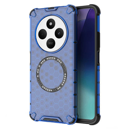 Funda MagSafe para Xiaomi Poco C75 / Redmi 14C, Techsuit, HoneyComb Shield, Azul