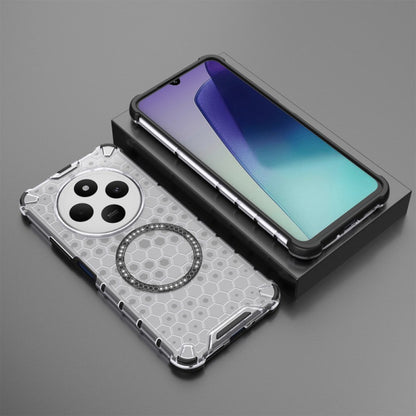 Funda MagSafe para Xiaomi Poco C75 / Redmi 14C, Techsuit, HoneyComb Shield, Blanca