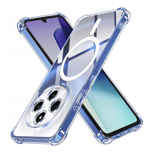 Funda MagSafe para Xiaomi Poco C75 / Redmi 14C, Techsuit, a prueba de golpes, Transparente