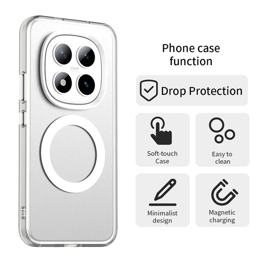 Funda MagSafe para Xiaomi Poco M8 Pro / Redmi Note 15 Pro+ 5G, Techsuit, CandyCase, Blanca