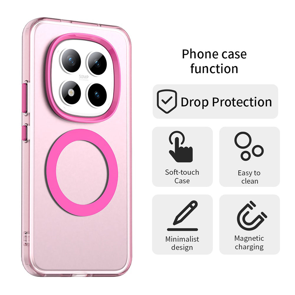 Funda MagSafe para Xiaomi Poco M8 Pro / Redmi Note 15 Pro+ 5G, Techsuit, CandyCase, Rosa
