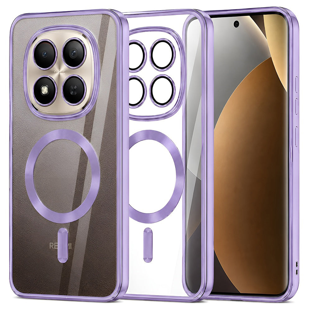 Funda MagSafe para Xiaomi Poco M8 Pro / Redmi Note 15 Pro+ 5G, Techsuit, Luxury Crystal, Morado Claro