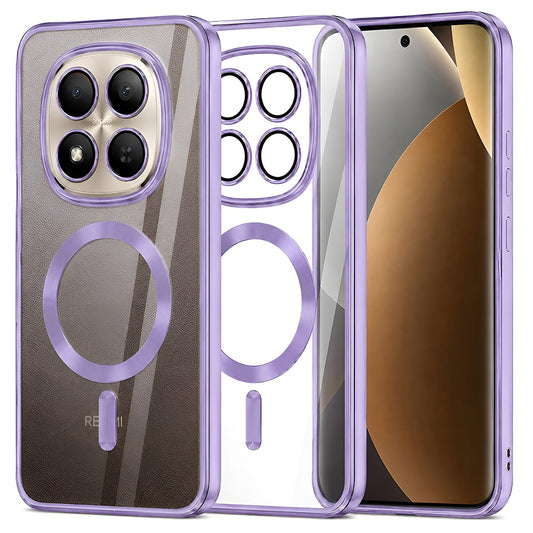 Funda MagSafe para Xiaomi Poco M8 Pro / Redmi Note 15 Pro+ 5G, Techsuit, Luxury Crystal, Morado Claro