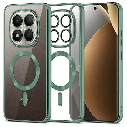 Funda MagSafe para Xiaomi Poco M8 Pro / Redmi Note 15 Pro+ 5G, Techsuit, Luxury Crystal, Verde Claro