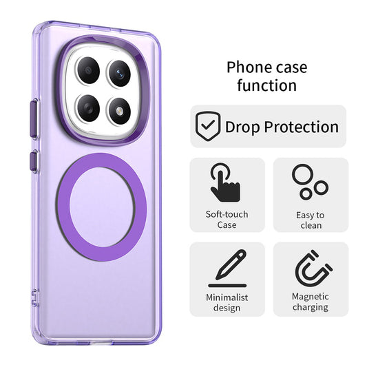 Funda MagSafe para Xiaomi Poco M8 / Redmi Note 15 5G / Note 15 4G, Techsuit, CandyCase, Morado