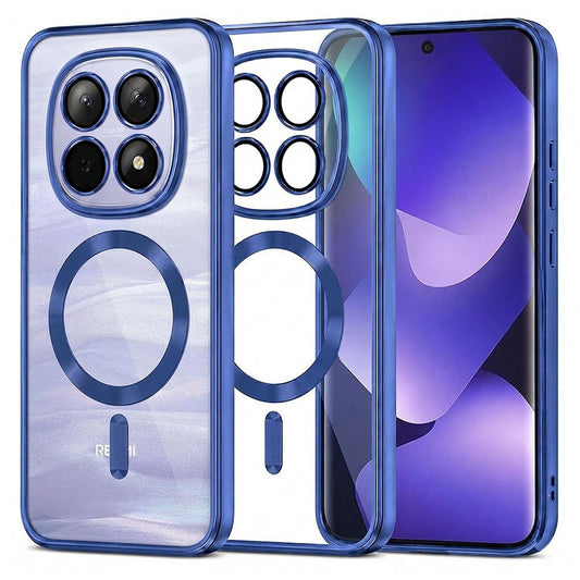 Funda MagSafe para Xiaomi Poco M8 / Redmi Note 15 5G / Note 15 4G, Techsuit, Luxury Crystal, Azul Oscuro