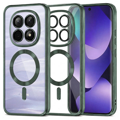 Funda MagSafe para Xiaomi Poco M8 / Redmi Note 15 5G / Note 15 4G, Techsuit, Luxury Crystal, Verde Oscuro