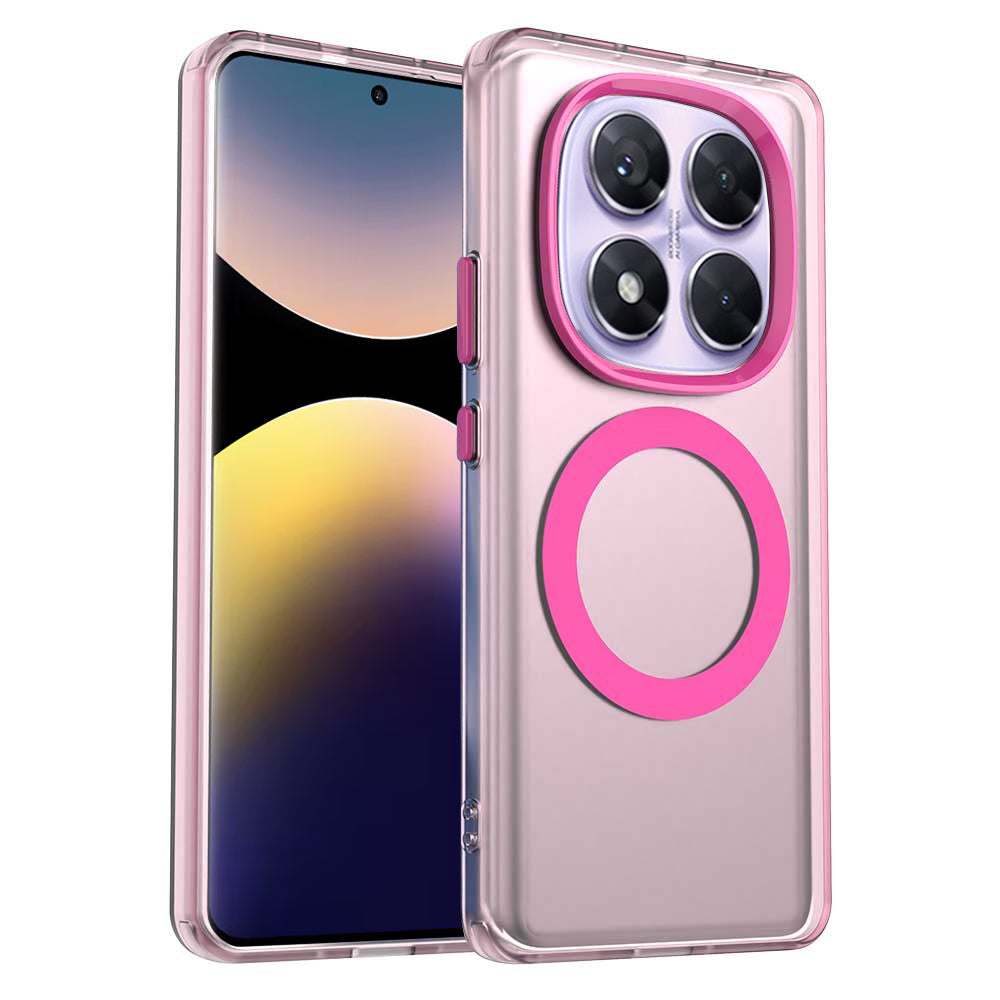 Funda MagSafe para Xiaomi Poco X7 / Redmi Note 14 Pro 5G, Techsuit, CandyCase, Rosa