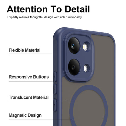 Funda MagSafe para Xiaomi Poco X8 Pro Max, Techsuit, HaloFrost II, Azul Marino