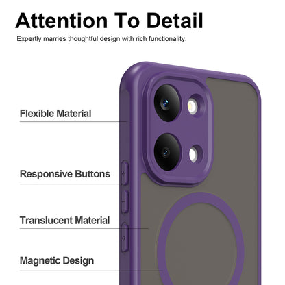Funda MagSafe para Xiaomi Poco X8 Pro Max, Techsuit, HaloFrost II, Morado