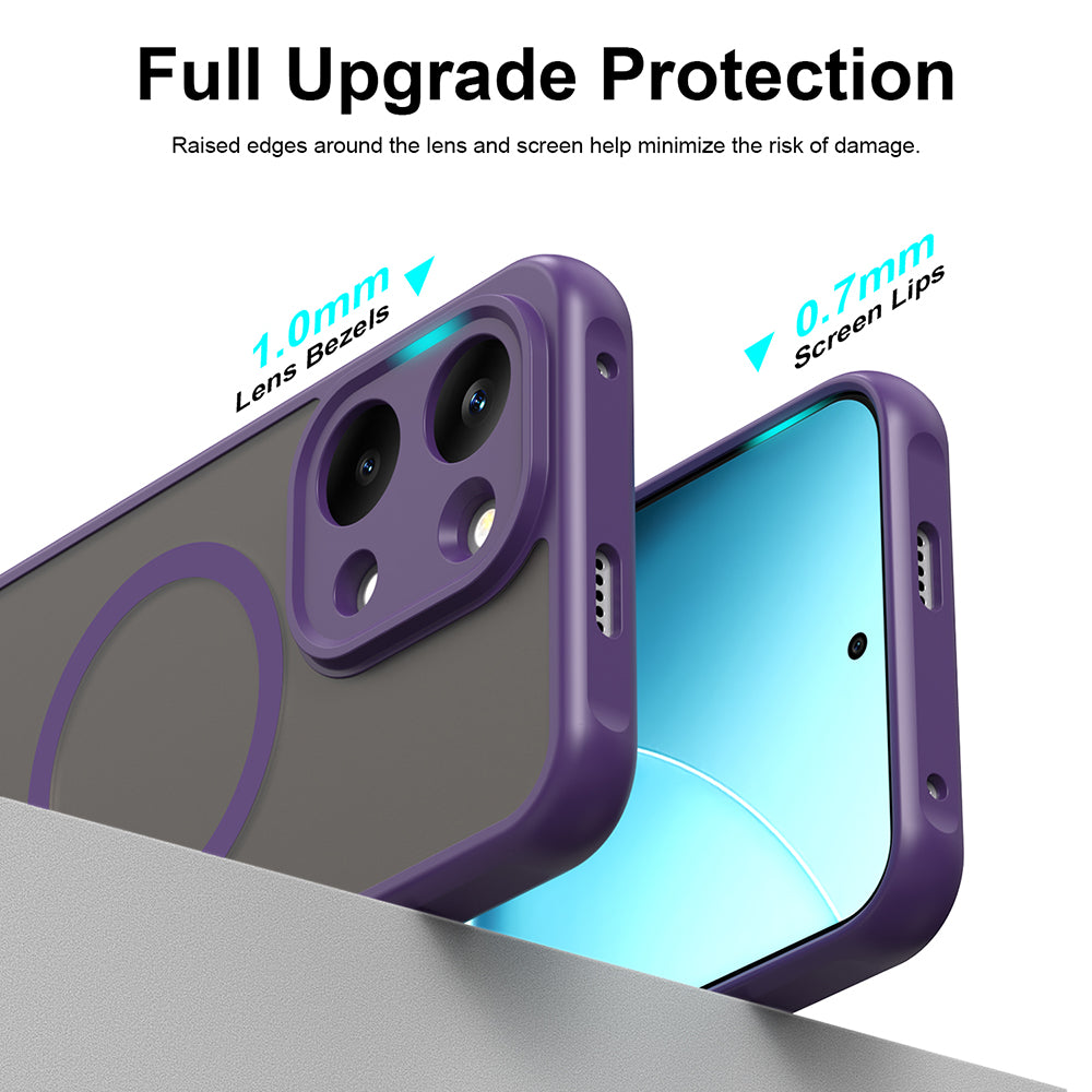 Funda MagSafe para Xiaomi Poco X8 Pro Max, Techsuit, HaloFrost II, Morado