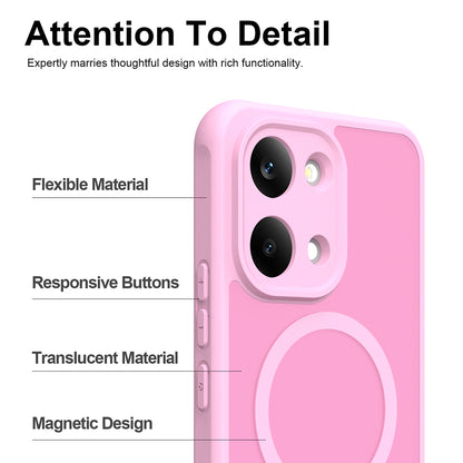 Funda MagSafe para Xiaomi Poco X8 Pro Max, Techsuit, HaloFrost II, Rosa