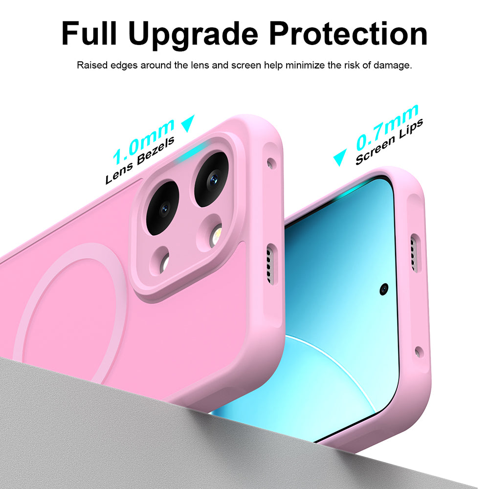 Funda MagSafe para Xiaomi Poco X8 Pro Max, Techsuit, HaloFrost II, Rosa