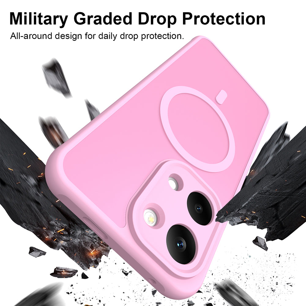 Funda MagSafe para Xiaomi Poco X8 Pro Max, Techsuit, HaloFrost II, Rosa