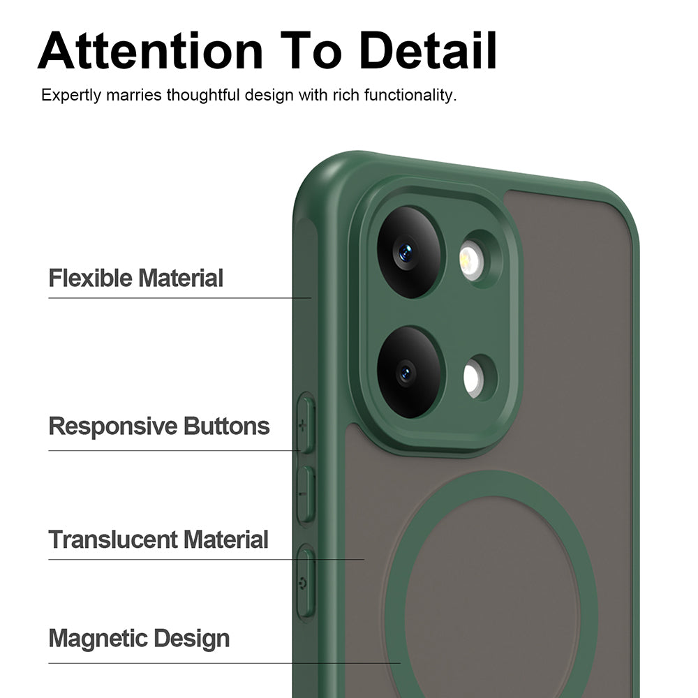 Funda MagSafe para Xiaomi Poco X8 Pro Max, Techsuit, HaloFrost II, Verde